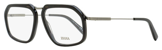 Zegna Tapered Rectangular Eyeglasses EZ5271 001 Black 56mm