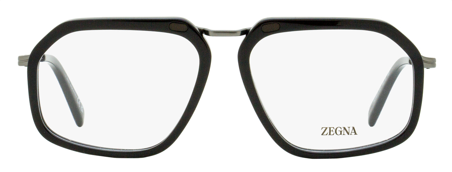 Zegna Tapered Rectangular Eyeglasses EZ5271 001 Black 56mm