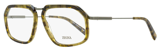 Zegna Tapered Rectangular Eyeglasses EZ5271 056 Green Havana 56mm