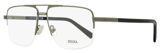 Zegna Rectangular Pilot Eyeglasses EZ5274 009 Matte Gunmetal 59mm
