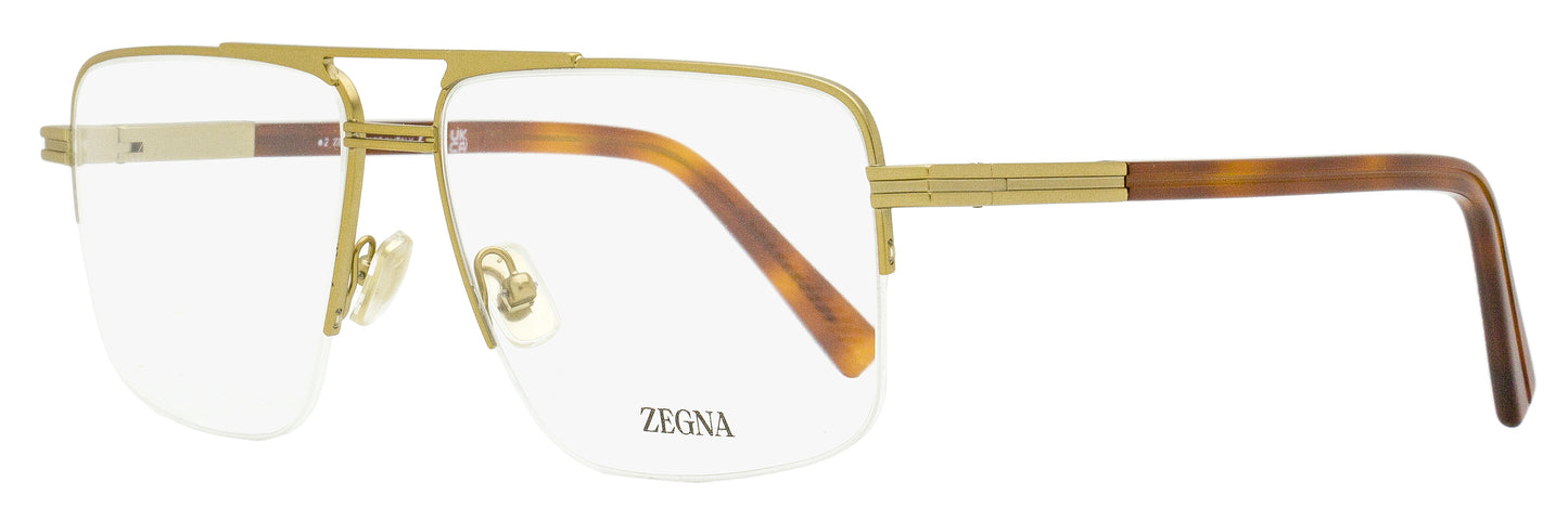 Zegna Rectangular Pilot Eyeglasses EZ5274 035 Matte Bronze 59mm