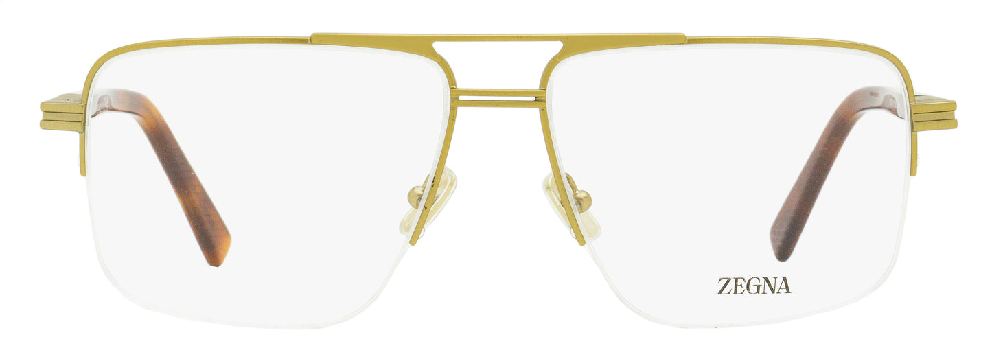 Zegna Rectangular Pilot Eyeglasses EZ5274 035 Matte Bronze 59mm