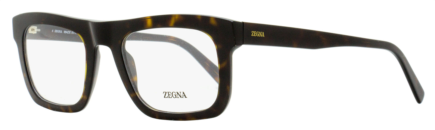 Zegna Bold Rectangular Eyeglasses EZ5276 052 Dark Havana 52mm