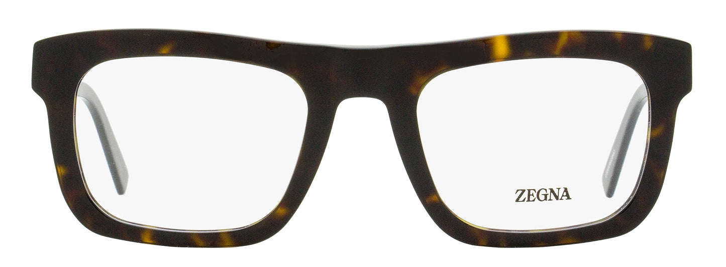 Zegna Bold Rectangular Eyeglasses EZ5276 052 Dark Havana 52mm