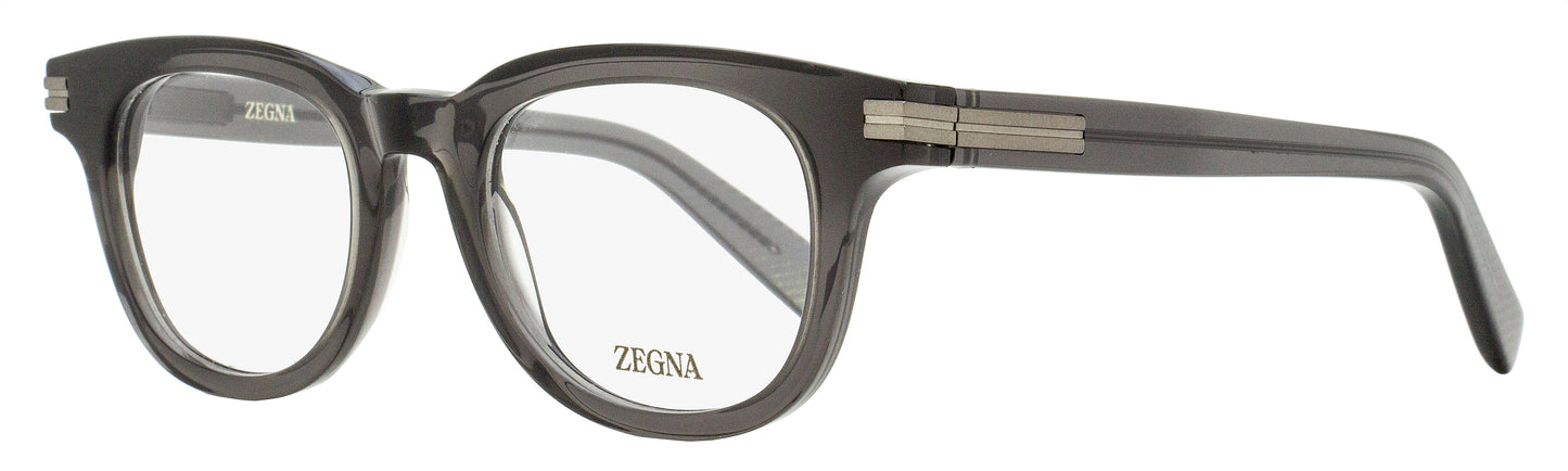 Zegna Thick Oval Eyeglasses EZ5279 020 Transparent Gray 48mm