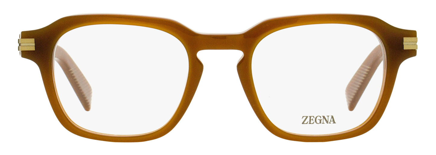 Zegna Modern Keyhole Eyeglasses EZ5282 045 Brown 50mm