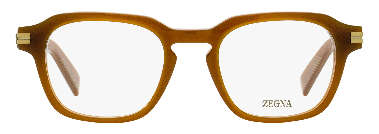 Zegna Modern Keyhole Eyeglasses EZ5282 045 Brown 50mm