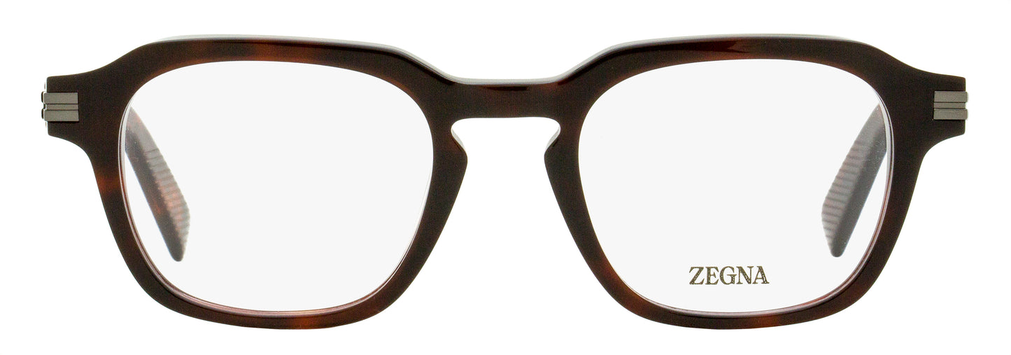 Zegna Modern Keyhole Eyeglasses EZ5282 054 Red Havana 50mm