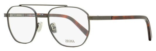 Zegna Geometric Pilot Eyeglasses EZ5285 009 Matte Gunmetal 53mm