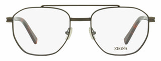 Zegna Geometric Pilot Eyeglasses EZ5285 009 Matte Gunmetal 53mm
