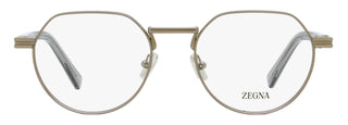 Zegna Rounded Geometric Eyeglasses EZ5286 015 Matte Ruthenium/Gray 51mm