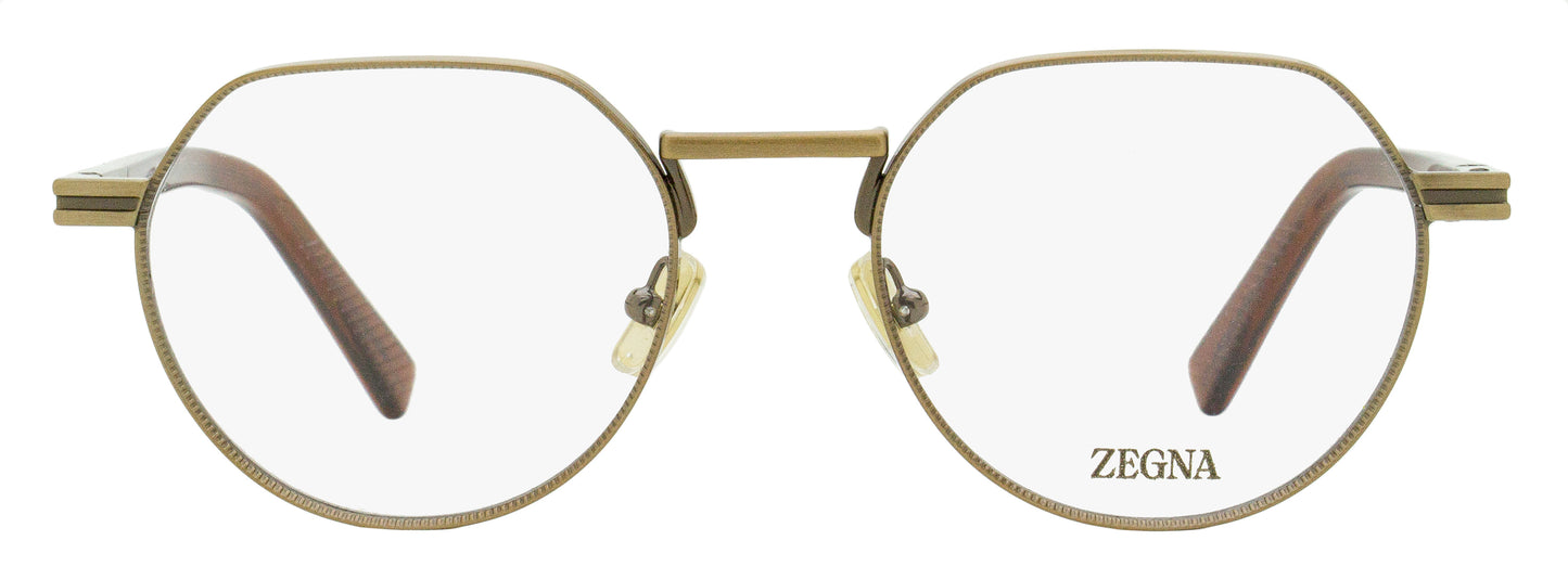 Zegna Rounded Geometric Eyeglasses EZ5286 038 Bronze/Brown 51mm