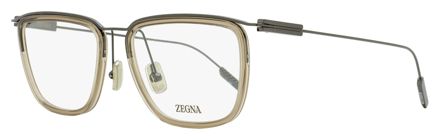 Zegna Floating Rectangular Eyeglasses EZ5288 057 Gunmetal/Beige 55mm