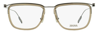 Zegna Floating Rectangular Eyeglasses EZ5288 057 Gunmetal/Beige 55mm