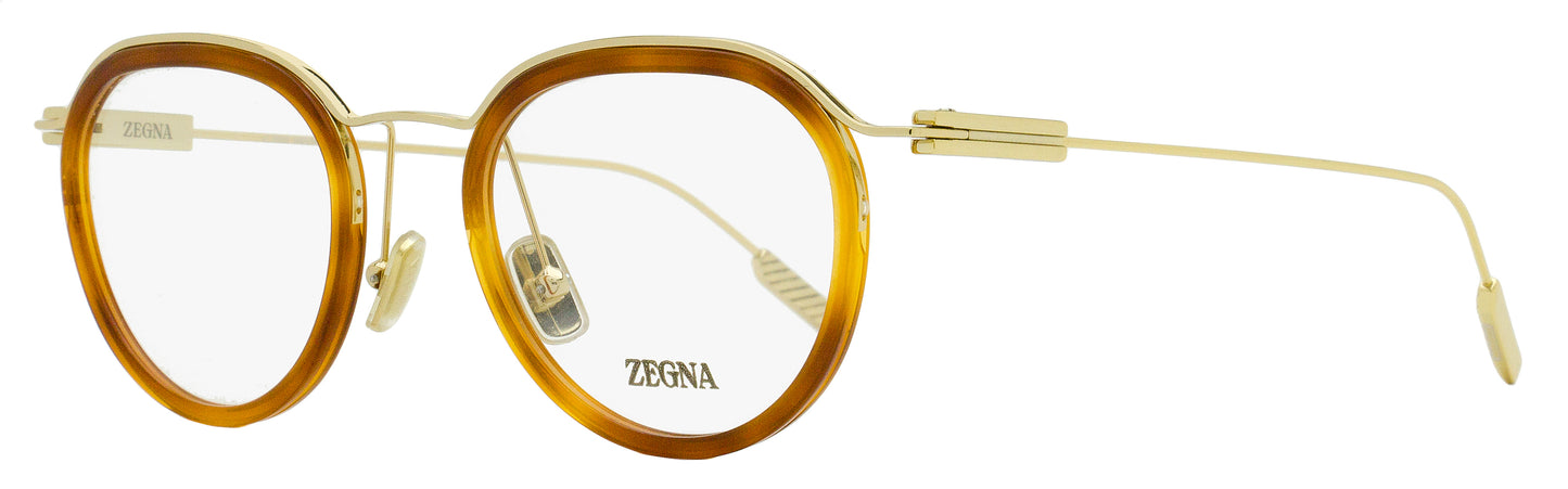 Zegna Floating Oval Eyeglasses EZ5289 053 Blonde Havana/Gold 49mm