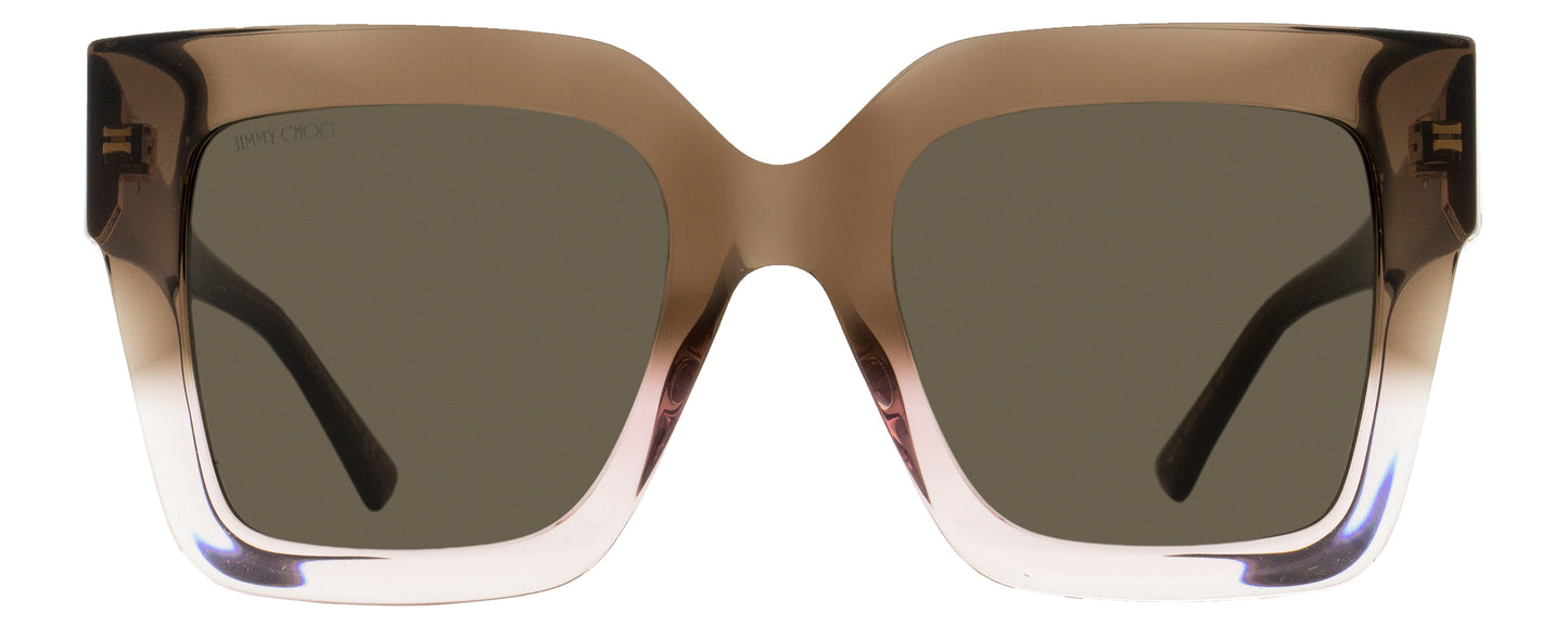 Jimmy Choo Square Sunglasses Edna 08M70 Brown-Nude 52mm