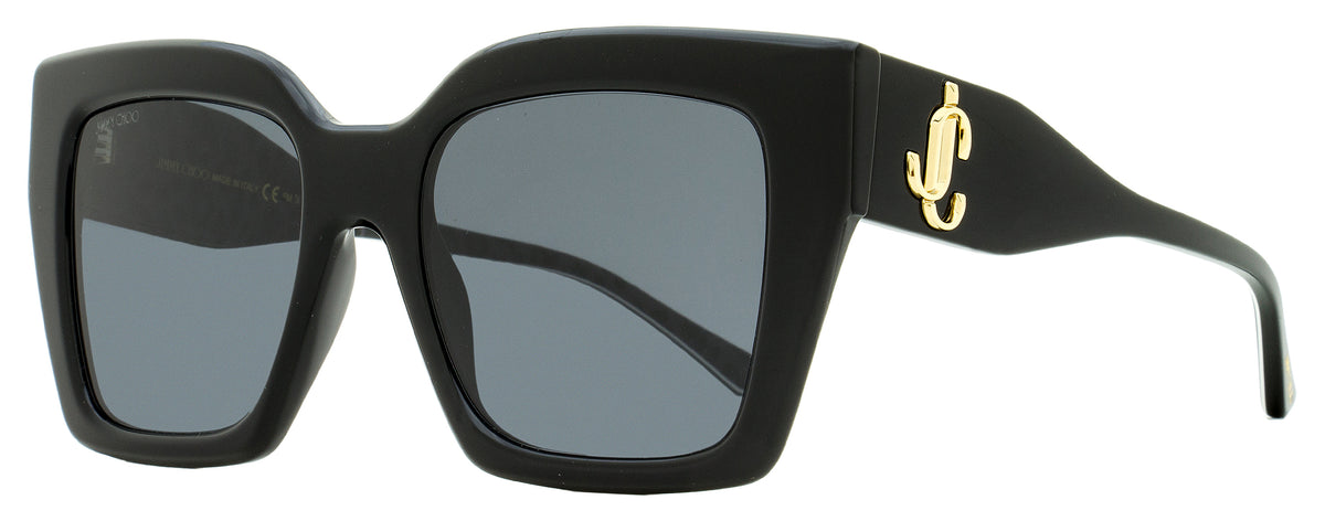 Jimmy Choo Eleni 53mm black square sunglasses Amazon.com: JIMMY CHOO Crystal Sunglasses Eleni/G 807IR  main image 3