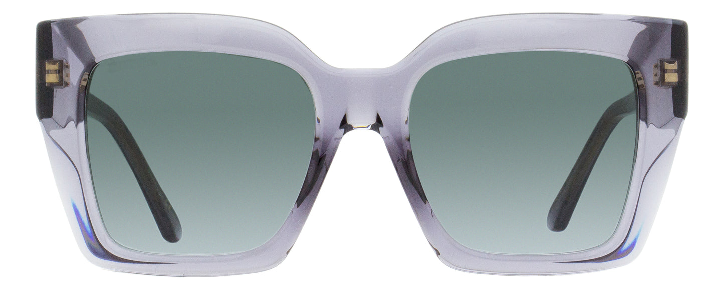 Jimmy Choo Square Eleni /G/N Sunglasses R6S9O Transparent Gray 53mm