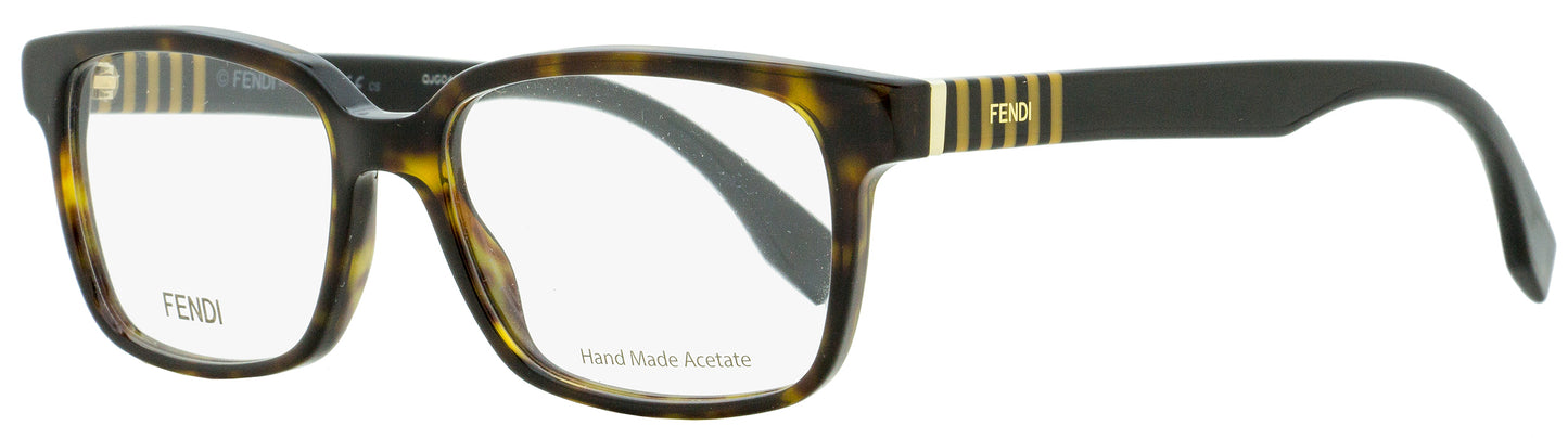 Fendi Rectangular Eyeglasses FF0056 MPY Havana/Pequin/Black 51mm 56