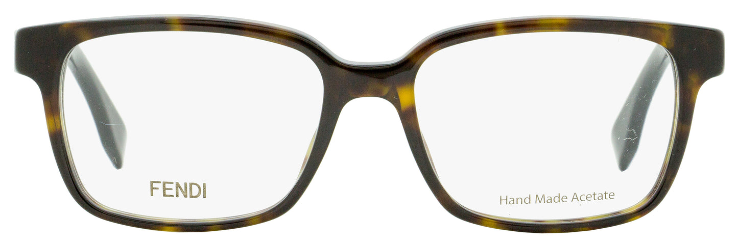 Fendi Rectangular Eyeglasses FF0056 MPY Havana/Pequin/Black 51mm 56