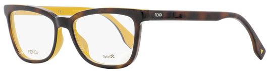 Fendi Rectangular Eyeglasses FF0122 MFR Havana/Ochre 51mm 122