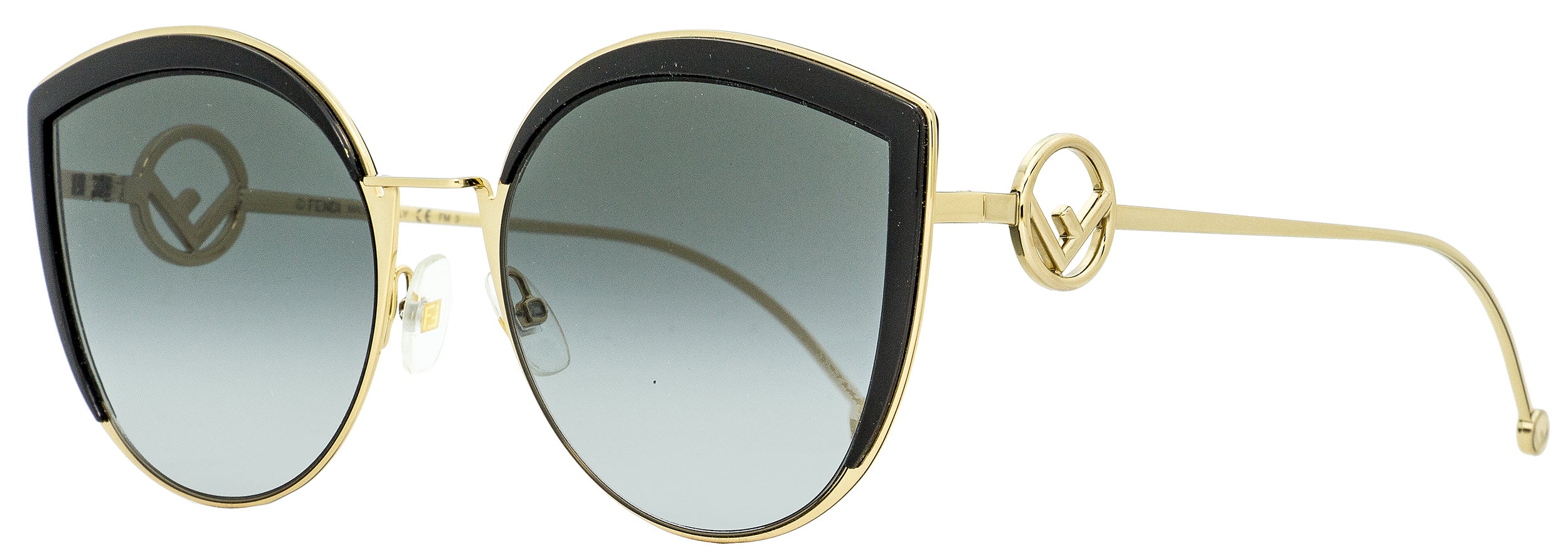 58mm newest Metal Butterfly Sunglasses FENDI