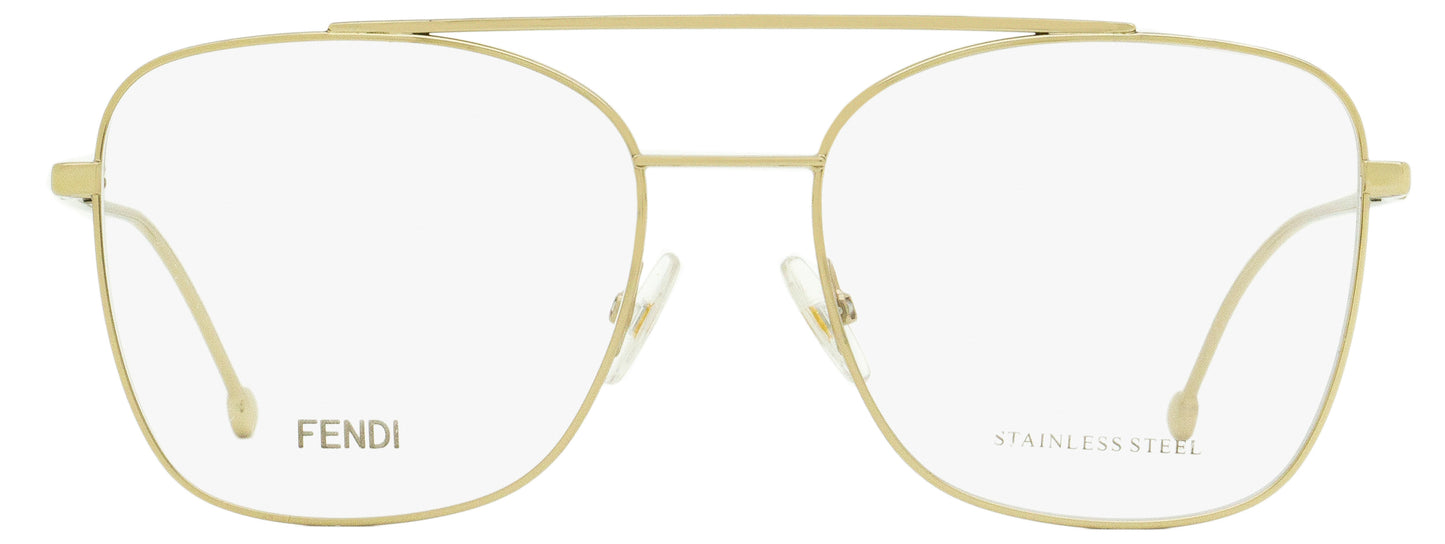 Fendi Square Eyeglasses FF0354 J5G Gold 55mm 354