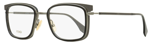 Fendi Rectangular Eyeglasses FFM0064 807 Black/Gunmetal 54mm 64