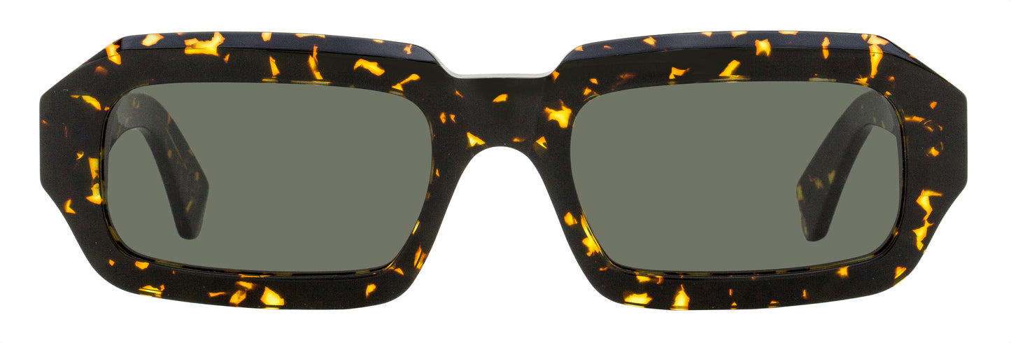 Retrosuperfuture Rectangular Sunglasses Fantasma QX3 Havana Maculata 54mm