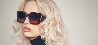 Female model wearing Gucci eyeglasses from the Gucci Eyewear collection