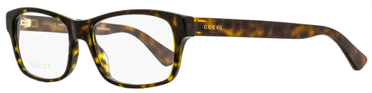 Gucci Rectangular Eyeglasses GG0006O 011 Havana 55mm 0006