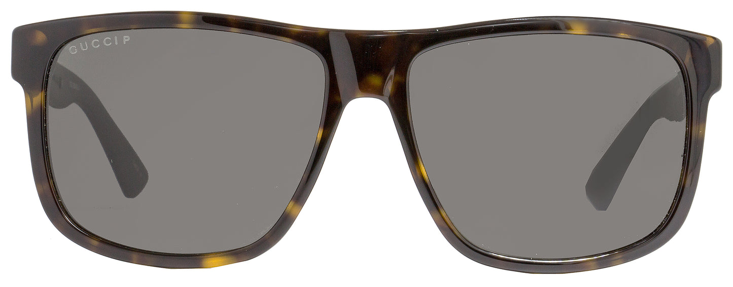 Gucci Square Sunglasses GG0010S 003 Havana/Brown Polarized 0010