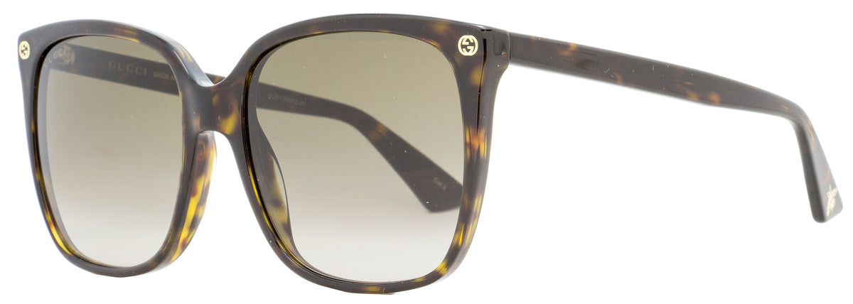 Gucci Square Sunglasses GG0022S 003 Havana 57mm 0022 