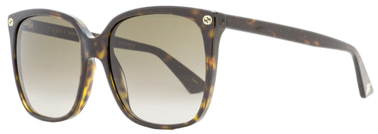 Gucci Square Sunglasses GG0022S 003 Havana 57mm 0022