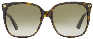 Gucci Square Sunglasses GG0022S 003 Havana 57mm 0022