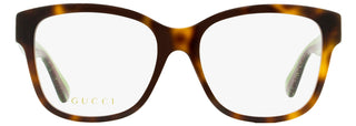 Gucci Square Eyeglasses GG0038ON 002 Havana/Red/Green 54mm 38