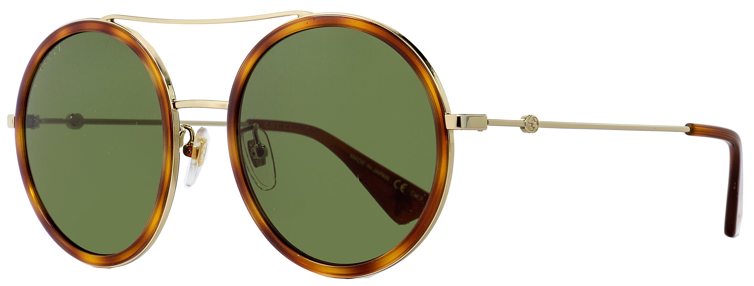 Gucci Round Sunglasses GG0061S 002 Havana Gold 56mm 0061 Stepani Style