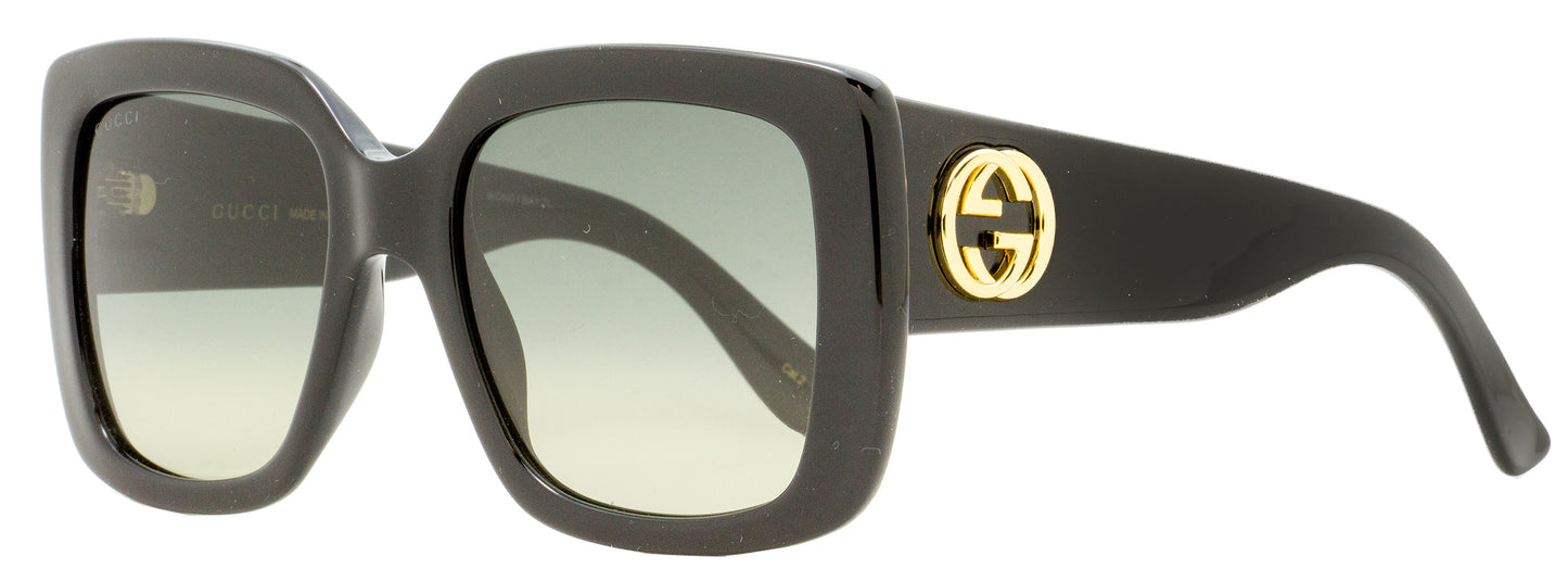 Gucci Square Sunglasses GG0141SN 001 Black/Gold 53mm 0141