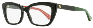 Gucci Petite Fit Eyeglasses GG0165ON 003 Black/Red/Green 51mm 165