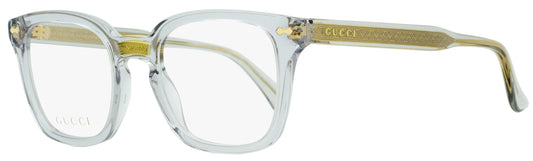 Gucci Rectangular Eyeglasses GG0184O 005 Transparent Gray 50mm 0184