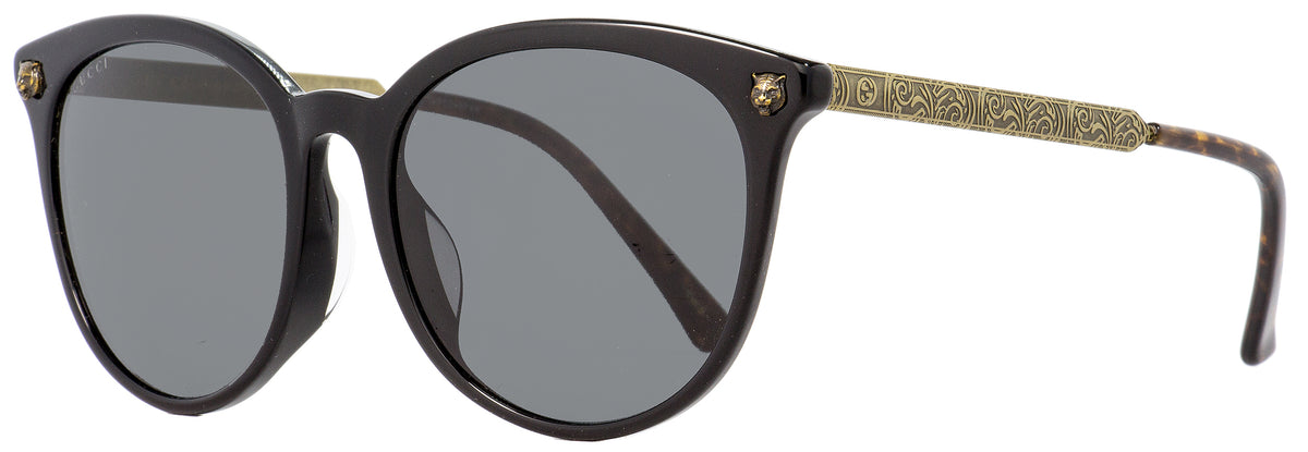 Gucci Cat Eye Sunglasses GG0224SK 001 Black/Antique Gold  display picture 3