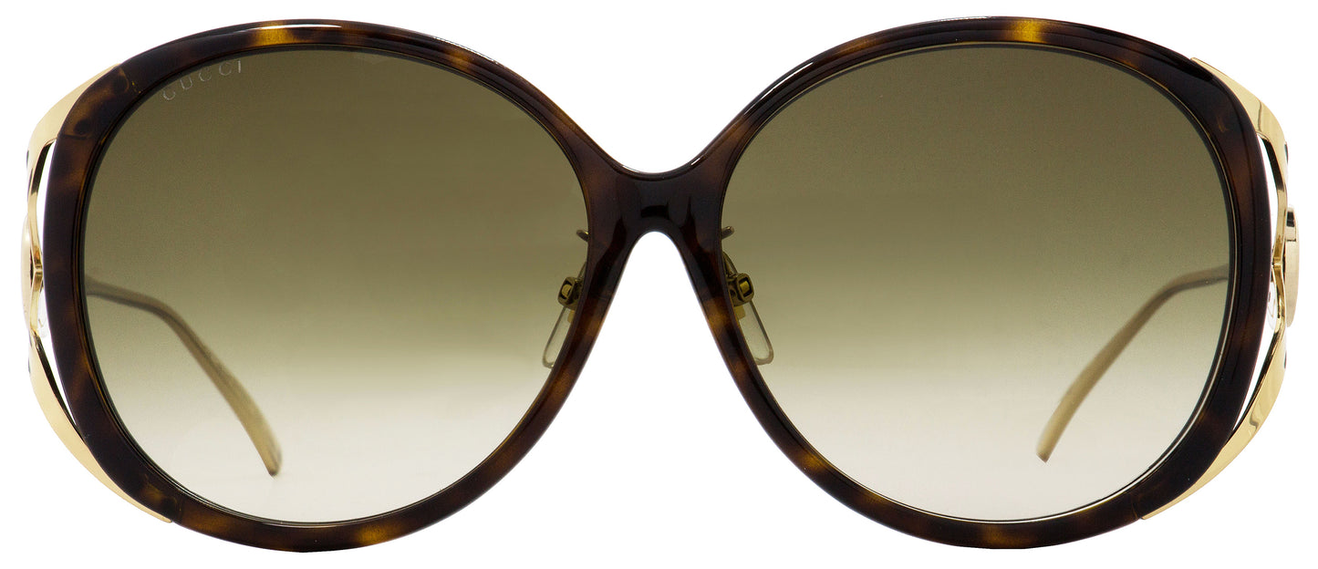 Gucci Oval Sunglasses GG0226SK 003 Havana/Gold 60mm 0226