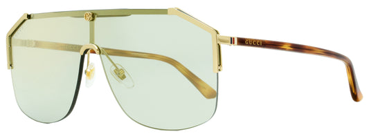 Gucci Shield Sunglasses GG0291S 005 Gold/Havana 99mm 0291