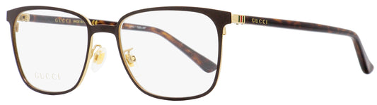 Gucci Rectangular Eyeglasses GG0294O 003 Brown/Havana/Gold 54mm 0294