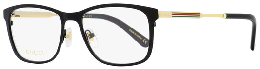 Gucci Rectangular Eyeglasses GG0301O 001 Black/Gold 55mm 0301