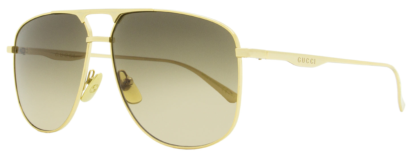 Gucci Pilot Sunglasses GG0336S 001 Gold 60mm 22