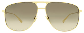 Gucci Pilot Sunglasses GG0336S 001 Gold 60mm 22