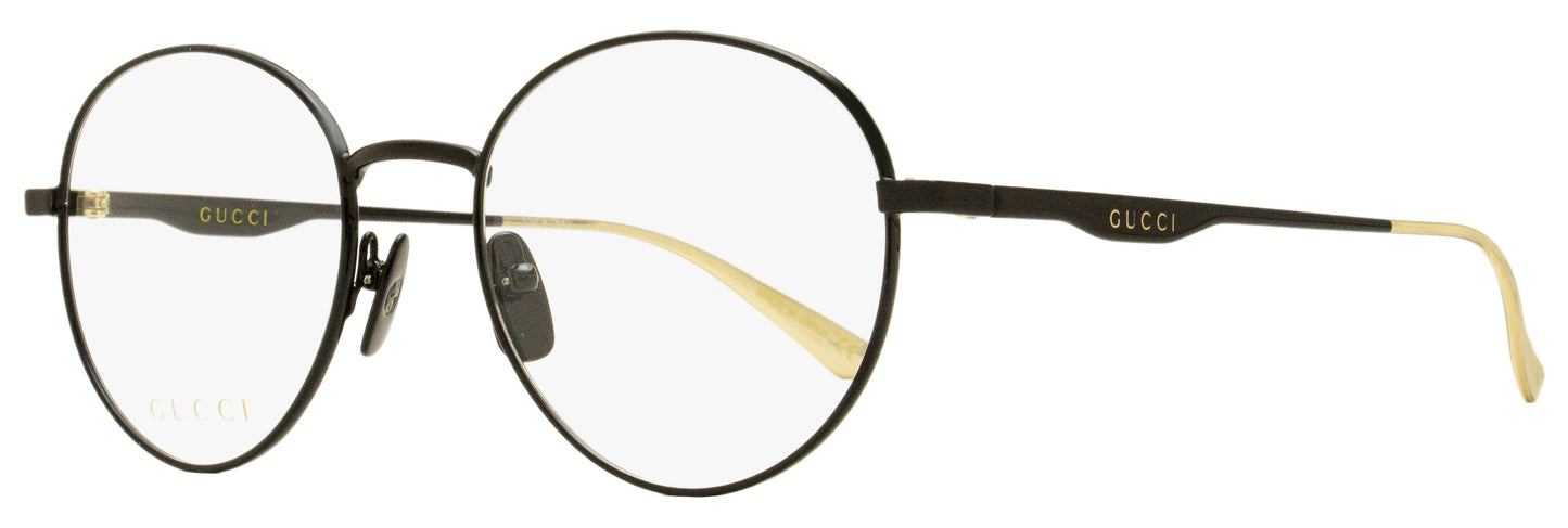 Gucci Oval Eyeglasses GG0337O 009 Black/Gold 53mm 337