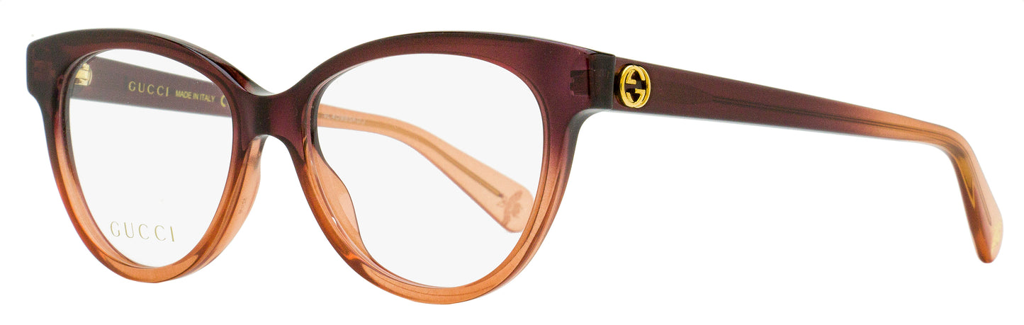 Gucci Oval Eyeglasses GG0373O 003 Brown-Rose Ombre 52mm