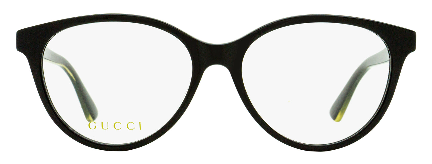 Gucci Sylvie Oval Eyeglasses GG0379O 001 Black 52mm